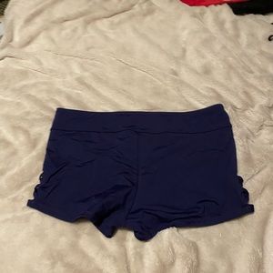 Blue gym shorts